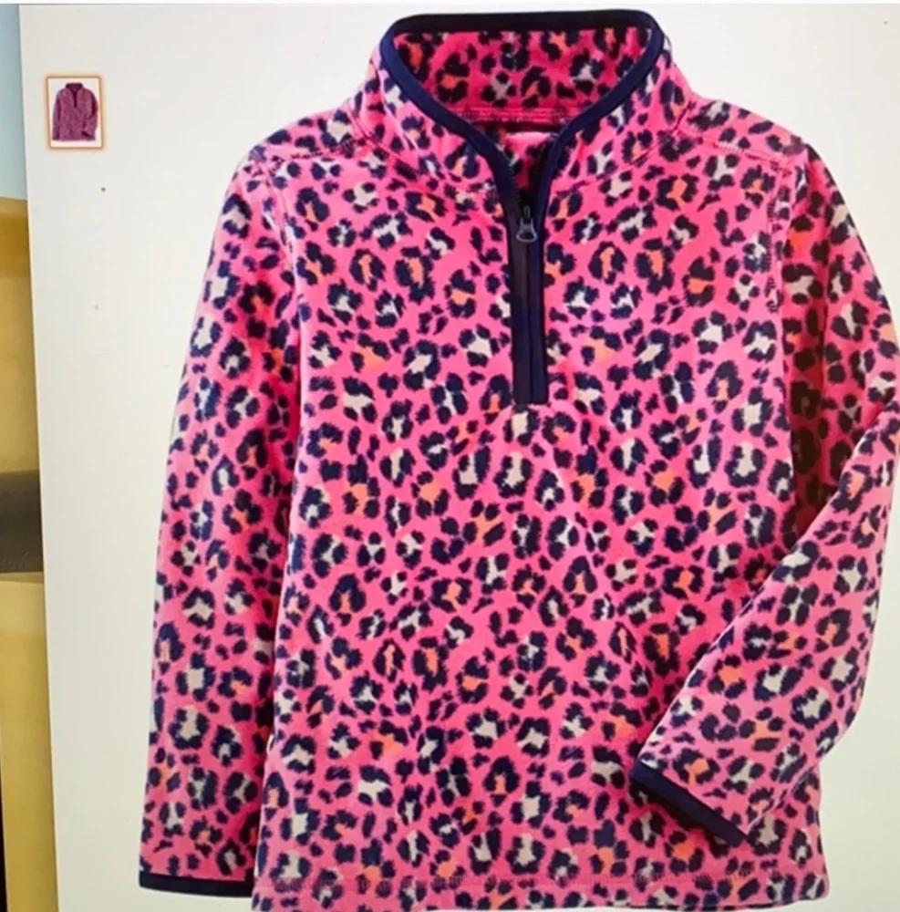 Oshkosh B'gosh Pink Fleece Quarter Zip Pullover Girl's 12